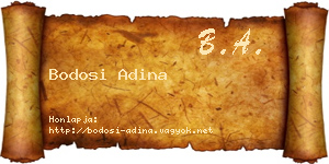 Bodosi Adina névjegykártya